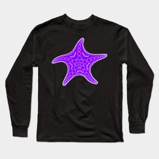 Starfish (white/purple) Long Sleeve T-Shirt